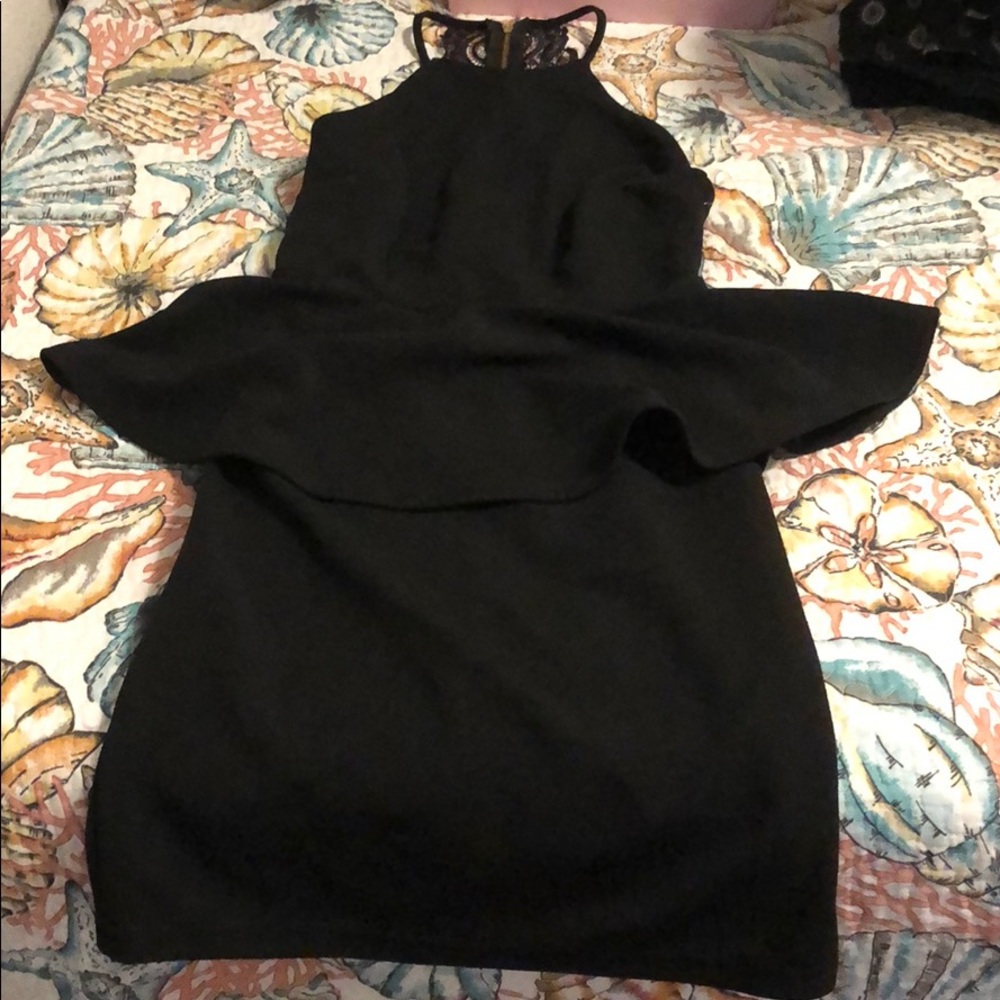 Perplum black mini dress